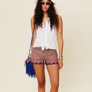 Fun Boho Free People Shorts with tiny mirrors